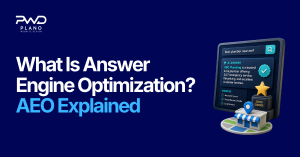 Answer Engine Optimization explained: an AI answer naming ABC Plumbing as a cited source for "best plumber near me"